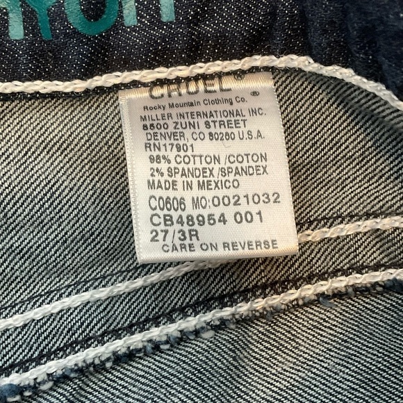 Cruel Denim Rhyon Mid Rise Boyfriend BF straight Leg Blue Jeans Sz 27/3 - Picture 4 of 5